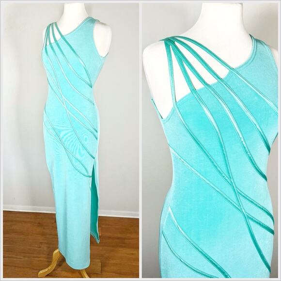 Tadashi Shoji Dresses & Skirts - Vintage 90s / Y2K Tadashi Shoji Maxi Dress Prom // Size XS‎